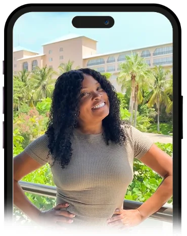 woman patient showing her cosmetic dental work in cancun