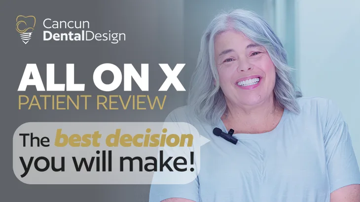 smiling for his dental work in cancun