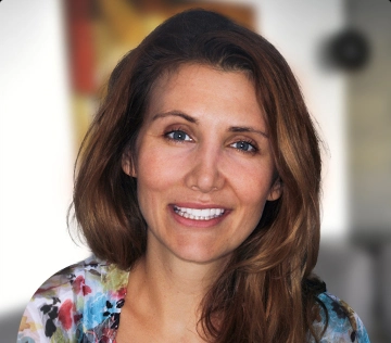 patient with a full set of porcelain and zirconia crowns