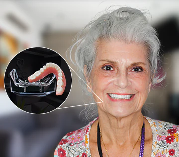 X ray of a patient implant fixed denture