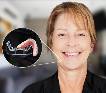 X ray from a patient with a single dental implant and crown